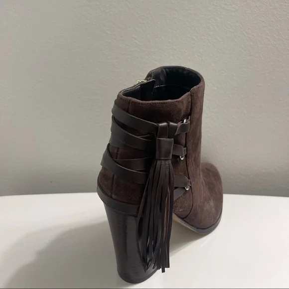 Marc Fisher Booties with Fringe Detail - Picture 2 of 8